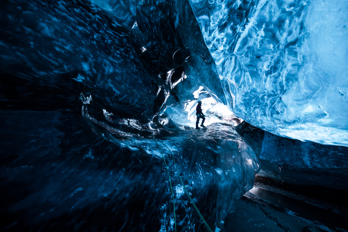 Ice cave in Vatnajökull National Park, Iceland