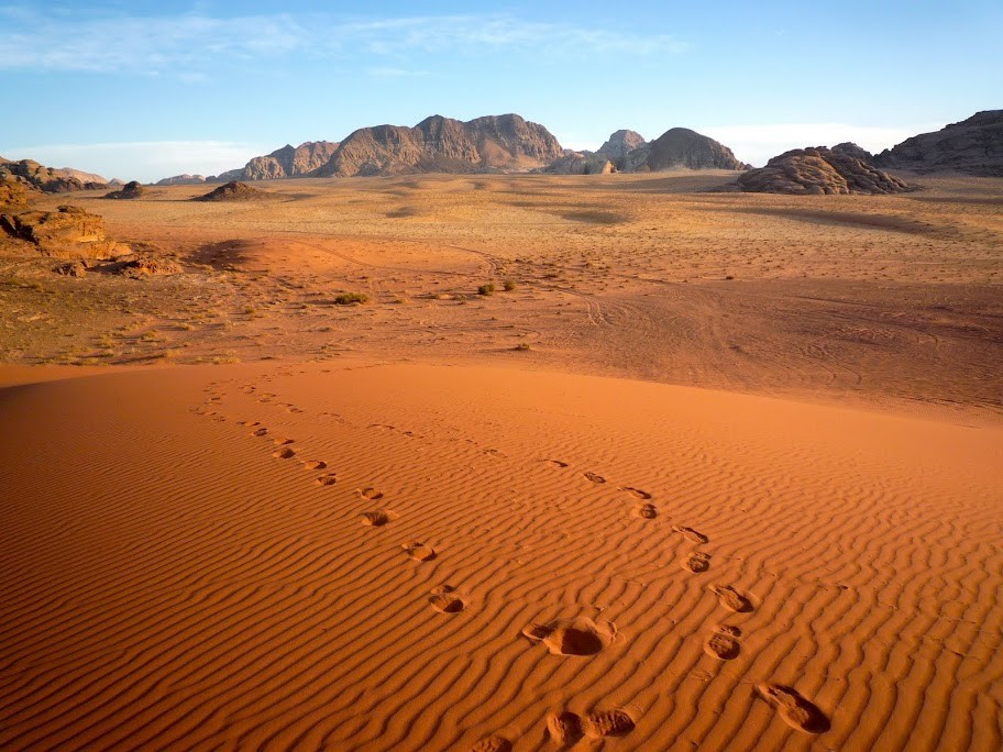sand dune Desert Camping Experience in Wadi Rum
