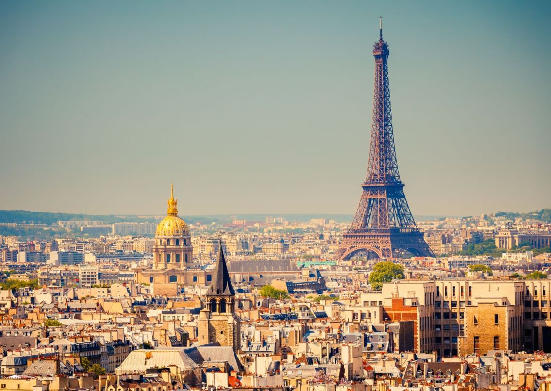Paris Eiffel tower panorama