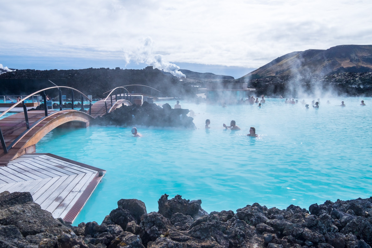Swimming in an Icelandic Hot Spring